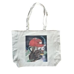 Rare Ugg x A$AP Ferg Beige Canvas Tote w/ Exclusive Artwork - New